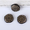 Picture of Acrylic Spacer Carved Etched Beads Irregular Black Star About 18mm x 18mm, Hole: Approx 2.3mm, 50 PCs