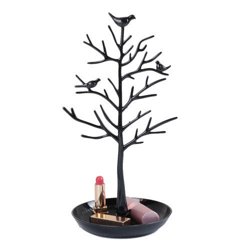 Picture of Plastic Jewelry Displays Branch Black Bird 32.5cm(12 6/8") x 16.5cm(6 4/8") , 1 Piece