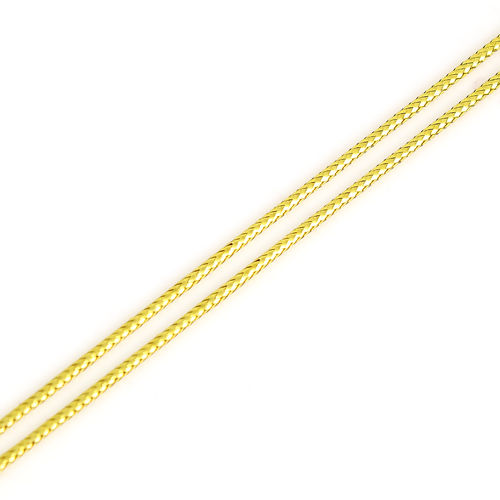 Picture of PVC Jewelry Braided Cord Golden 1.5mm, 1 Roll (Approx 50 M/Roll)