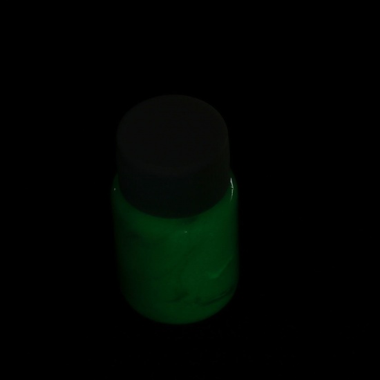 Picture of Mixed Resin Jewelry DIY Making Craft Glow In The Dark Powder Luminous Pigment Green 8cm(3 1/8") x 6cm(2 3/8"), 1 Packet (Approx 10 Grams)