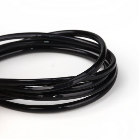 PU Leather Jewelry Cord Rope Black 3.5mm( 1/8"), 5 M