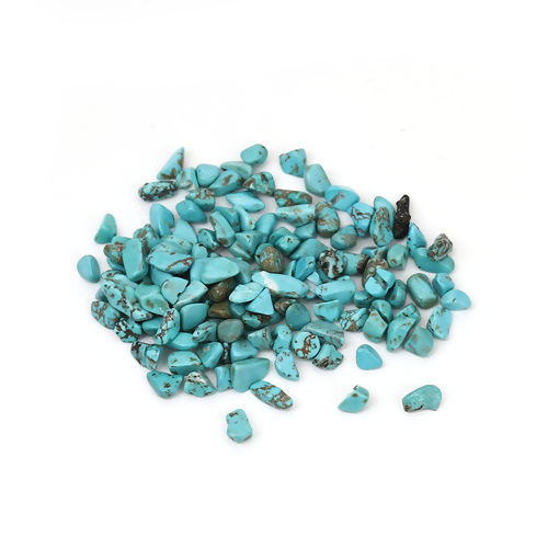 Image de Micro Paysage Miniature Aquarium du Refuge Décoration d'Intérieur en Turquoise ( Naturel) Chips Perles Bleu-Vert 11mm x 5mm - 4mm x 3mm, 500 Grammes