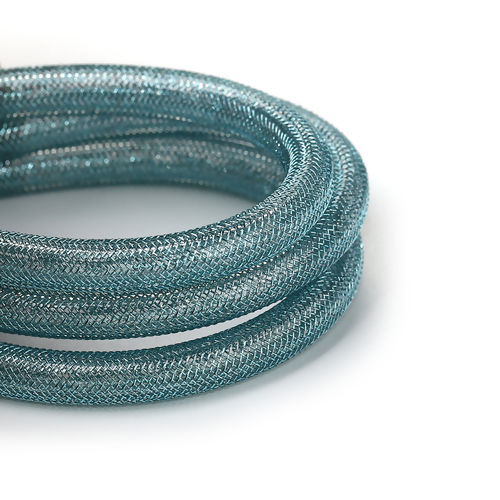 Picture of Polyester Jewelry Cord Rope Green Blue 5mm( 2/8"), 5 PCs