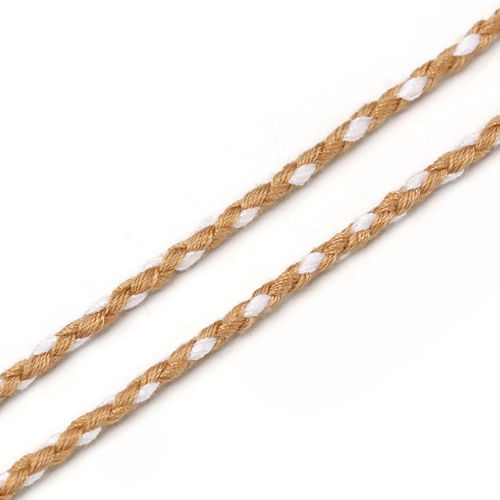 Picture of Cotton Jewelry Braided Cord Light Brown 2mm( 1/8"), 10 M