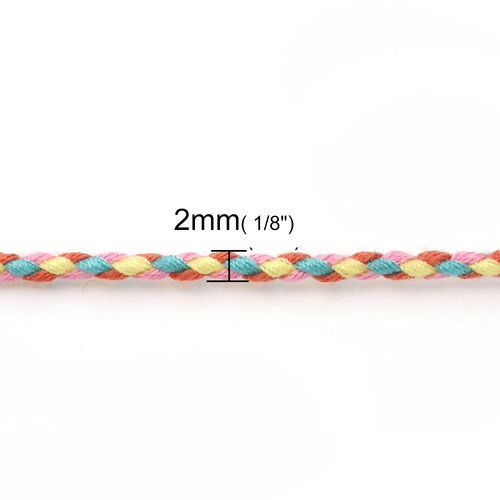 Picture of Cotton Jewelry Cord Rope Multicolor 2mm( 1/8"), 10 M