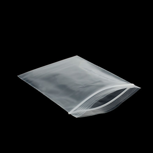 Image de Sachets Auto-Adhésifs en PVC Forme Rectangle Transparent, (Espace Utilisable: 7.4cm x 6cm) 8.3cm x 6cm, 300 Pcs