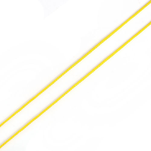 Bild von Polypropylenfaser Schnur Für Chinesische Knoten / Freundschaft Armband Gelb 1mm, 1 Rolle (ca. 100Yards/Rolle)
