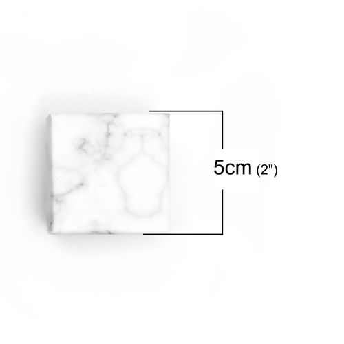Immagine di Carta & Spugna Regalo di Gioielli Contenitore di Monili Quadrato Bianco 50mm x 50mm , 2 Pz