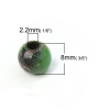 Image de Perles en Acrylique Rond Couleur au Hasard Tréfilage 8mm Dia, Taille de Trou: 2.2mm, 300 Pcs