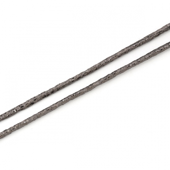 ポリウレタン ジュエリー ロープ ダークグレー 2mm直径、 5 メートル の画像