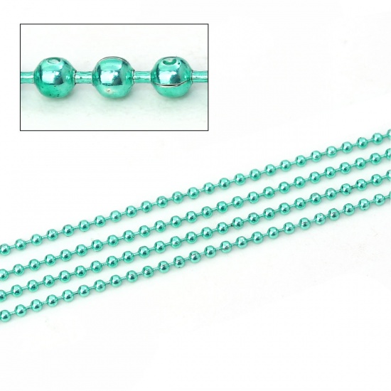 Picture of Iron Based Alloy Ball Chain Findings Green 1.5mm, 10 Yards