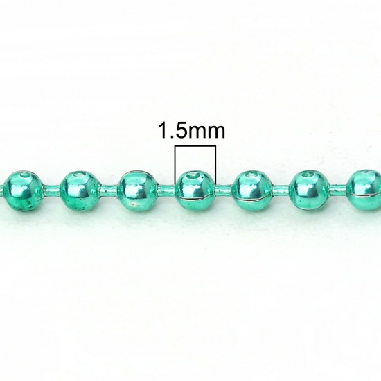 Picture of Iron Based Alloy Ball Chain Findings Green 1.5mm, 10 Yards