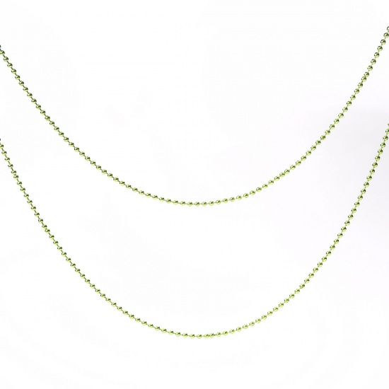 Picture of Iron Based Alloy Ball Chain Findings Fruit Green 1.5mm, 10 Yards