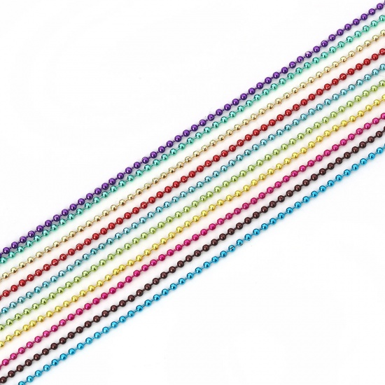 Immagine di Lega di Ferro Catena a Pallini Accessori Colore del Caffè 1.5mm, 10 Yard