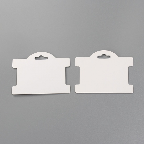 Image de Présentoir de Bijoux Papier Rectangle Blanc 95mm x 75mm, 100 Pcs