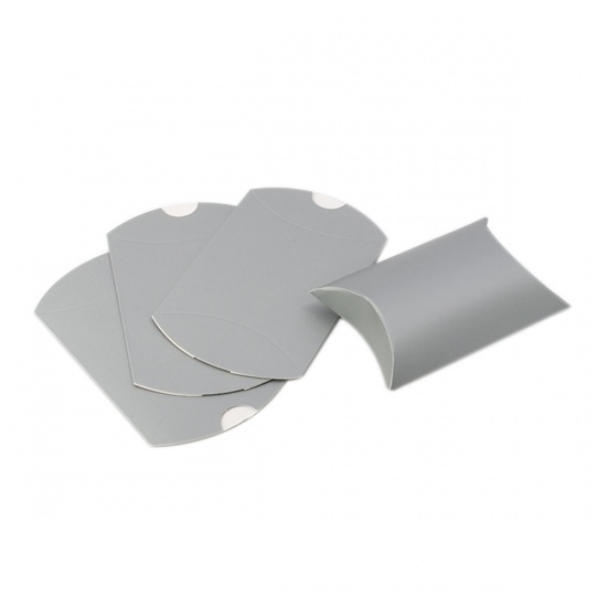 Picture of Paper Wedding Party Candy Favor Box Rectangle Silver 11.5cm x 7cm , 50 PCs