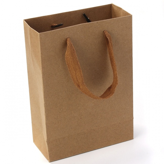 Picture of Kraft Paper Party Gift Bags Brown 21cm(8 2/8") x 15cm(5 7/8"), 10 PCs