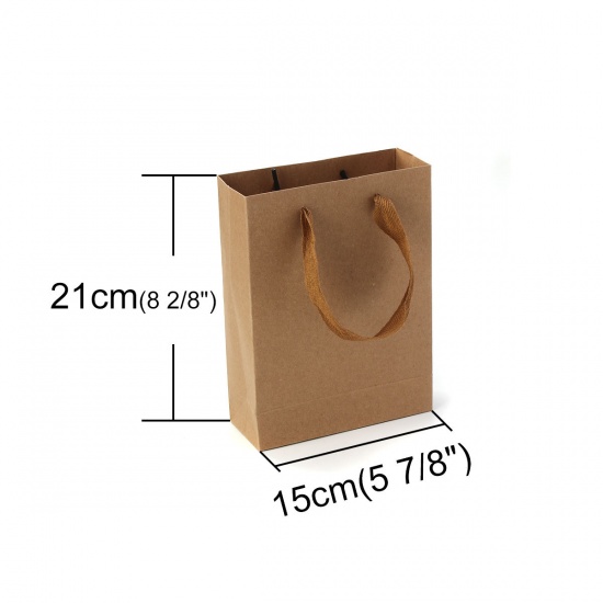 Immagine di Carta Kraft Party Sacchetti Regalo Marrone 21cm x 15cm, 10 Pz