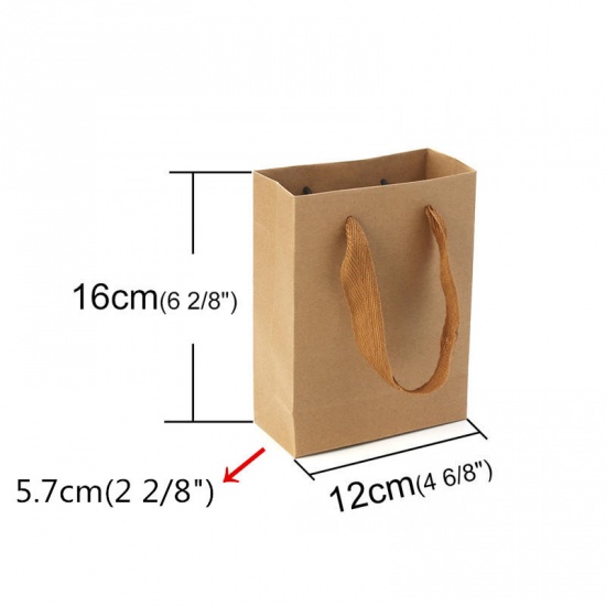 Immagine di Carta Kraft Party Sacchetti Regalo Marrone 21cm x 15cm, 10 Pz