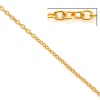 Picture of Iron Based Alloy Soldered Link Cable Chain Findings Gold Plated 2.1x1.7mm( 1/8" x 1/8"), 10 M