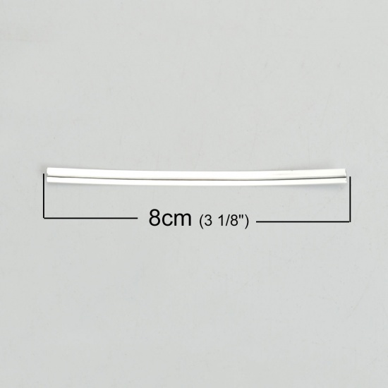 Изображение PET Лента Прямоугольник Серебряный 80мм x 3мм , 1 Пакет (Около 800 Шт/пакет)