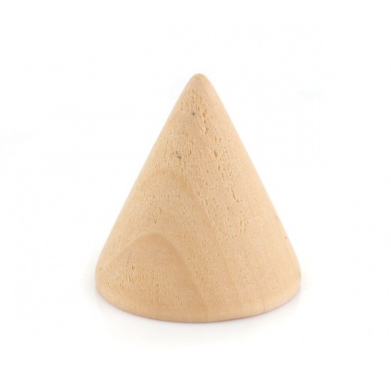 Picture of Pine Wood Jewelry Ring Displays Cone Natural 31mm(1 2/8") x 31mm(1 2/8") , 1 Piece