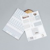 Image de DIY Papier Autocollant Décoration en Papier Multicolore 21cm x 14.5cm, 1 Paquet ( 2 Pcs/Paquet)