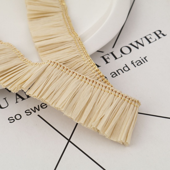 Picture of Raffia Jewelry Thread Cord (For DIY Tassel Pendants) Beige 31mm(1 2/8"), 1 Yard