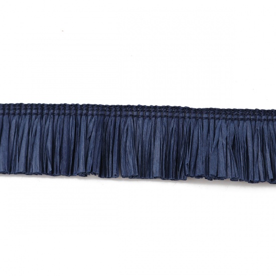 Picture of Raffia Jewelry Thread Cord (For DIY Tassel Pendants) Deep Blue 31mm(1 2/8"), 1 Yard