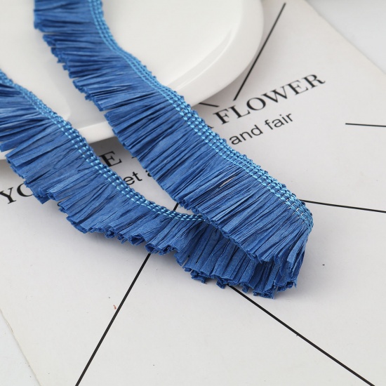 Picture of Raffia Jewelry Thread Cord (For DIY Tassel Pendants) Blue 31mm(1 2/8"), 1 Yard