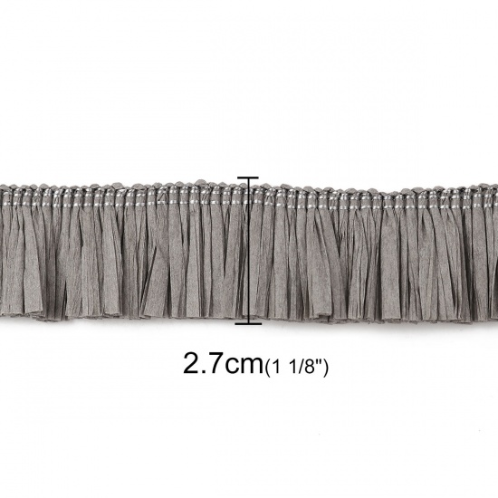 Picture of Raffia Jewelry Thread Cord (For DIY Tassel Pendants) Gray 27mm(1 1/8"), 1 Yard