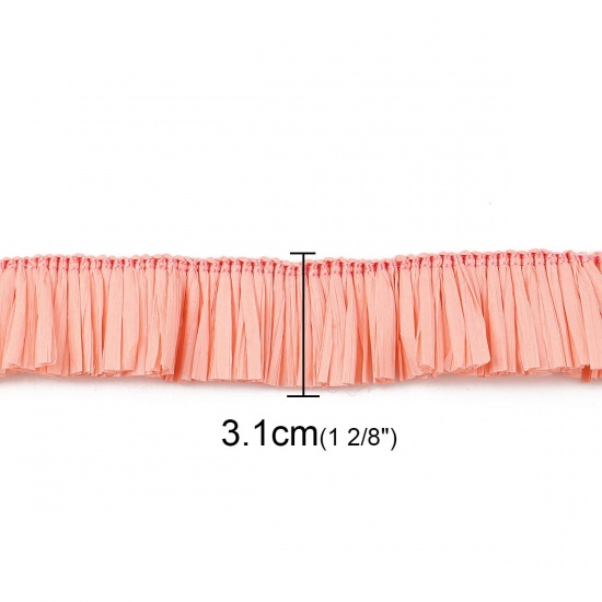 Picture of Raffia Jewelry Thread Cord (For DIY Tassel Pendants) Peach Pink 31mm(1 2/8"), 1 Yard