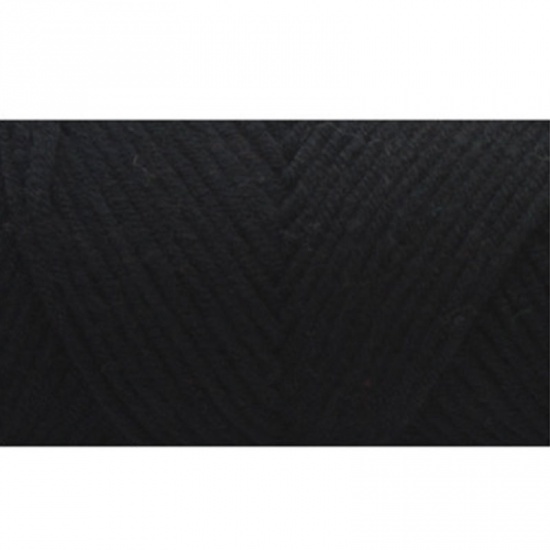 Picture of Blend Fabric Super Soft Knitting Yarn Black 3mm, 1 Ball