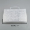 Picture of 64 Compartment PP Storage Containers Rectangle Transparent Clear 22cm(8 5/8") x 12.7cm(5"), 1 Set