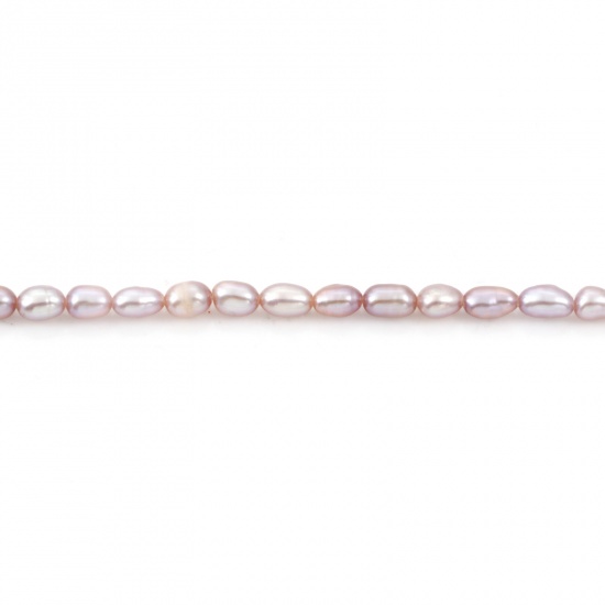 Picture of Natural Pearl Beads Oval Purple 4.5mm x 3mm - 4mm x 3mm, 36cm long, 5 Strands (Approx 100 PCs/Strand)