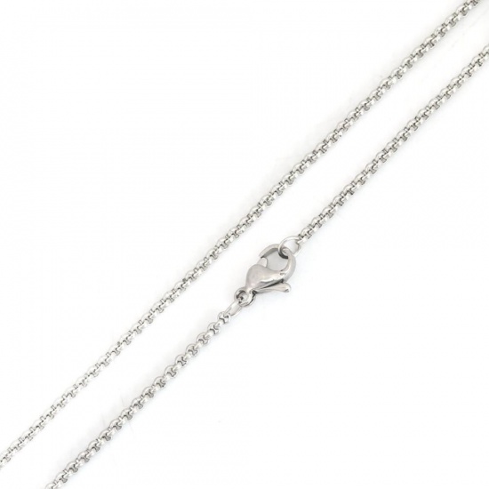 Picture of 304 Stainless Steel Link Curb Chain Necklace Rose Gold 60cm(23 5/8") long, Chain Size: 3x2.2mm, 1 Piece