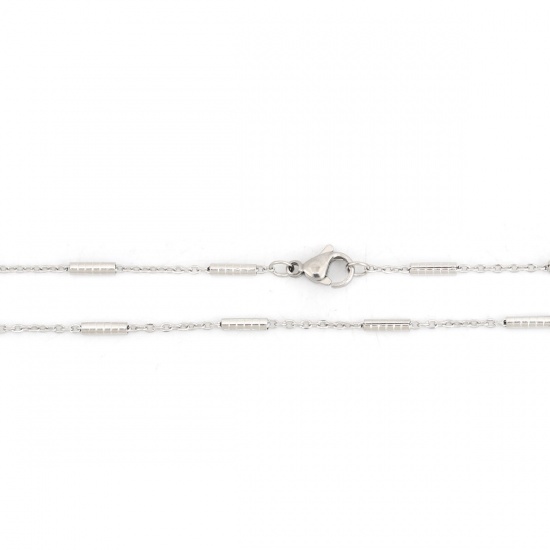 Picture of 304 Stainless Steel Link Chain Necklace Silver Tone 50.2cm(19 6/8") long, 1 Piece