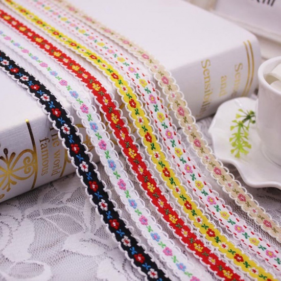 Picture of Cotton Ribbon Trim Multicolor Flower 13mm, 2 Yards