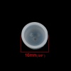 Immagine di Silicone Muffa della Resina per Gioielli Rendendo Cilindrico Bianco 16mm x 16mm, 1 Pz