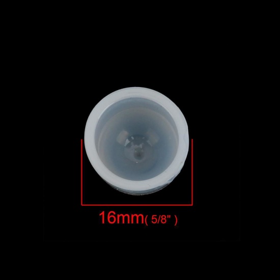 Immagine di Silicone Muffa della Resina per Gioielli Rendendo Cilindrico Bianco 16mm x 16mm, 1 Pz