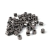 Immagine di CCB Plastico Perline Cilindrico Pistola Nera Circa 6mm x 6mm, Foro: Circa 2.6mm, 300 Pz