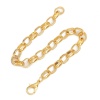 Picture of Iron Based Alloy Link Curb Chain Lobster Clasp Bracelets Gold Plated 19.5cm(7 5/8") long, 1 Set ( 12 PCs/Set)