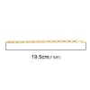 Picture of Iron Based Alloy Link Curb Chain Lobster Clasp Bracelets Gold Plated 19.5cm(7 5/8") long, 1 Set ( 12 PCs/Set)