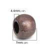 Picture of Zinc Based Alloy Spacer Beads Drum Antique Copper 10mm x 7mm, Hole: Approx 4.4mm, 30 PCs