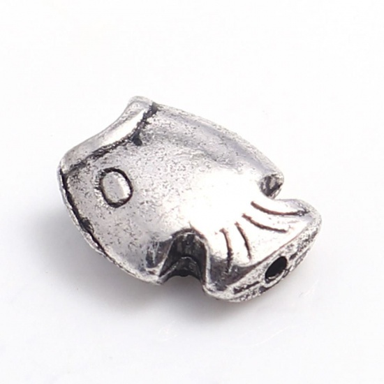 Picture of Zinc Based Alloy Ocean Jewelry Beads Lobster Antique Silver Color 17mm x 11mm, Hole: Approx 1.3mm, 100 PCs