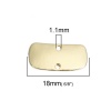 Immagine di Lega di Zinco Pendenti Charms Connettori Accessori Rettangolo Colore Oro 18K 18mm x 9mm, 10 Pz