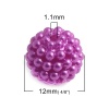 Picture of Acrylic Beads Round At Random About 12mm Dia., Hole: Approx 1.1mm, 200 PCs