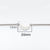 Bild von 316 Edelstahl Einstellbares Slider/ Slide Armband Schieberarmband Vergoldet Halbmond 28cm lang, 1 Strang
