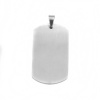 Picture of 304 Stainless Steel Pendants Rectangle Silver Tone Blank Stamping Tags One Side 5.7cm x 2.9cm, 1 Piece