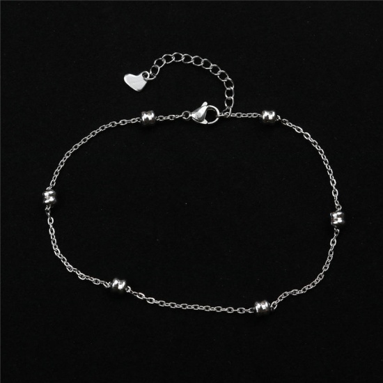 Picture of 304 Stainless Steel Anklet Silver Tone 23cm(9") long, 1 Piece